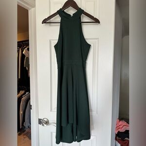 Elegant Green Sleeveless Dress